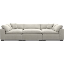 plush light brown sectional   