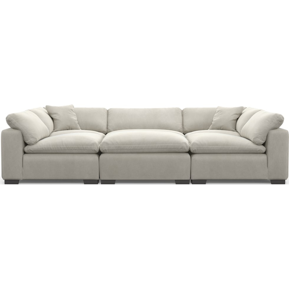 plush light brown sectional   