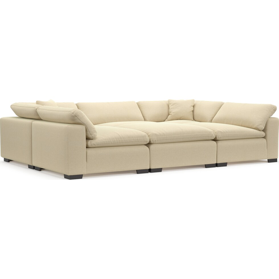plush light brown sectional   