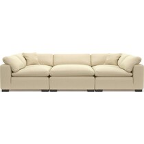 plush light brown sectional   
