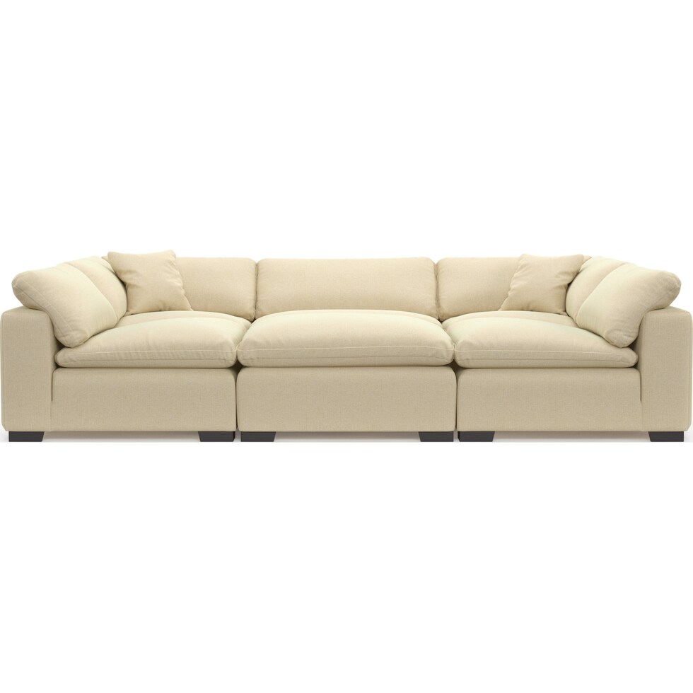 plush light brown sectional   