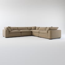plush light brown sectional web   