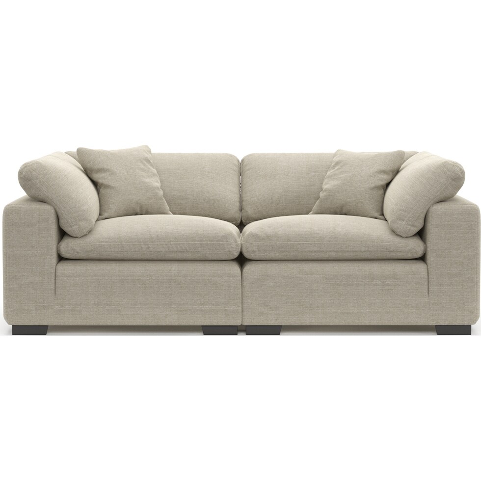 plush light brown sofa   