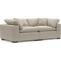 plush light brown sofa   
