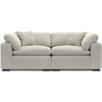plush light brown sofa   