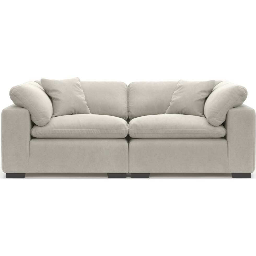 plush light brown sofa   