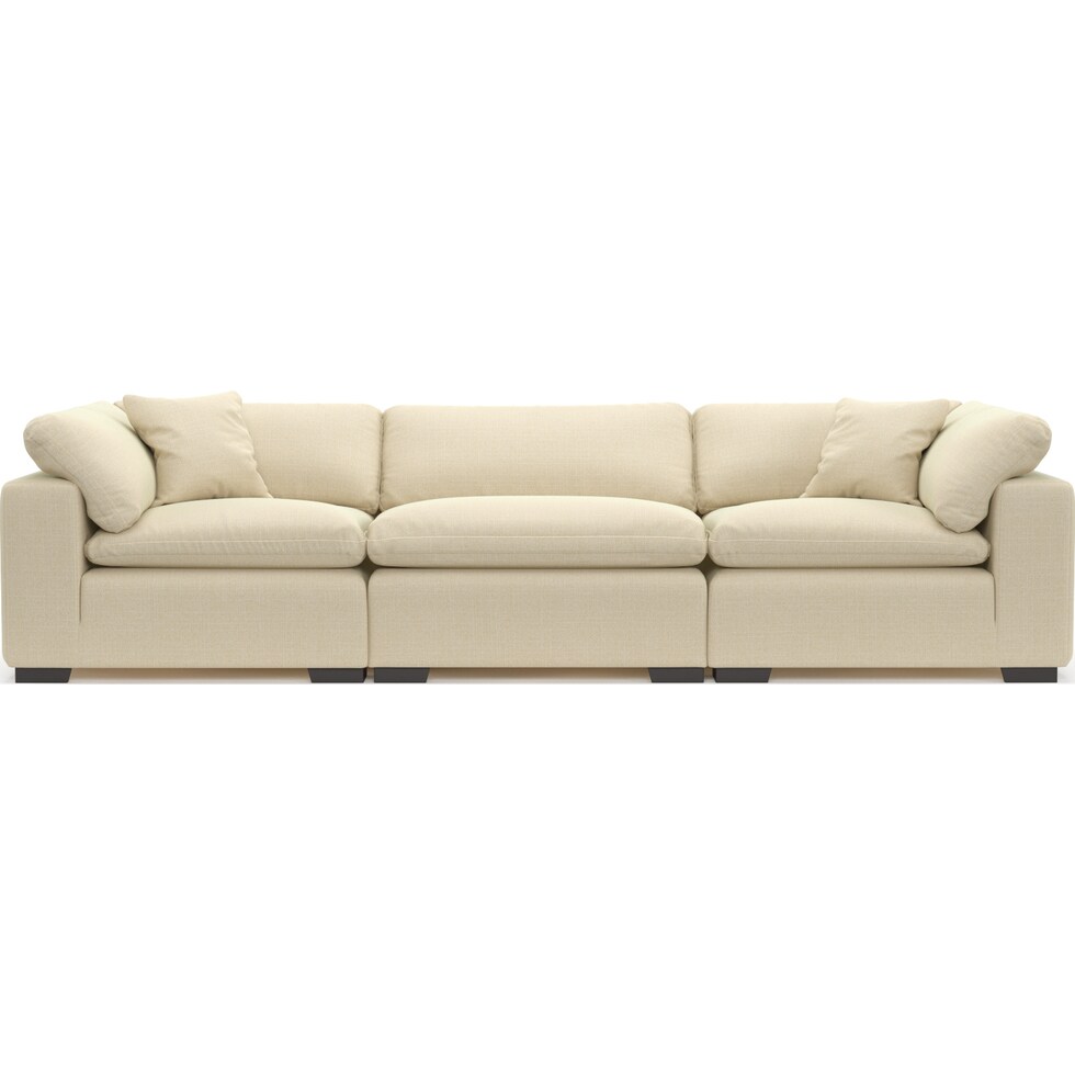 plush light brown sofa   