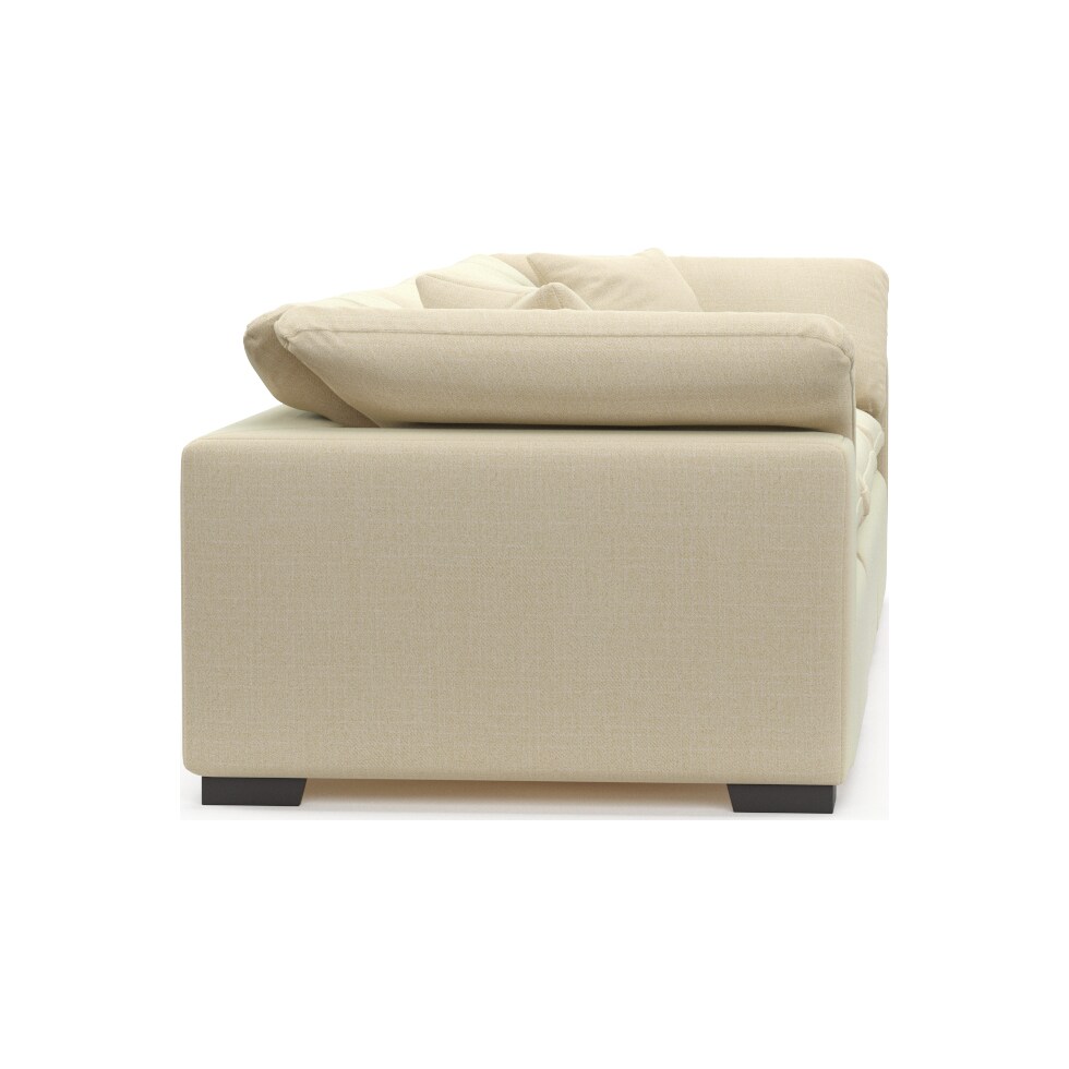 plush light brown sofa   