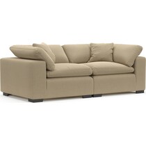 plush light brown sofa   