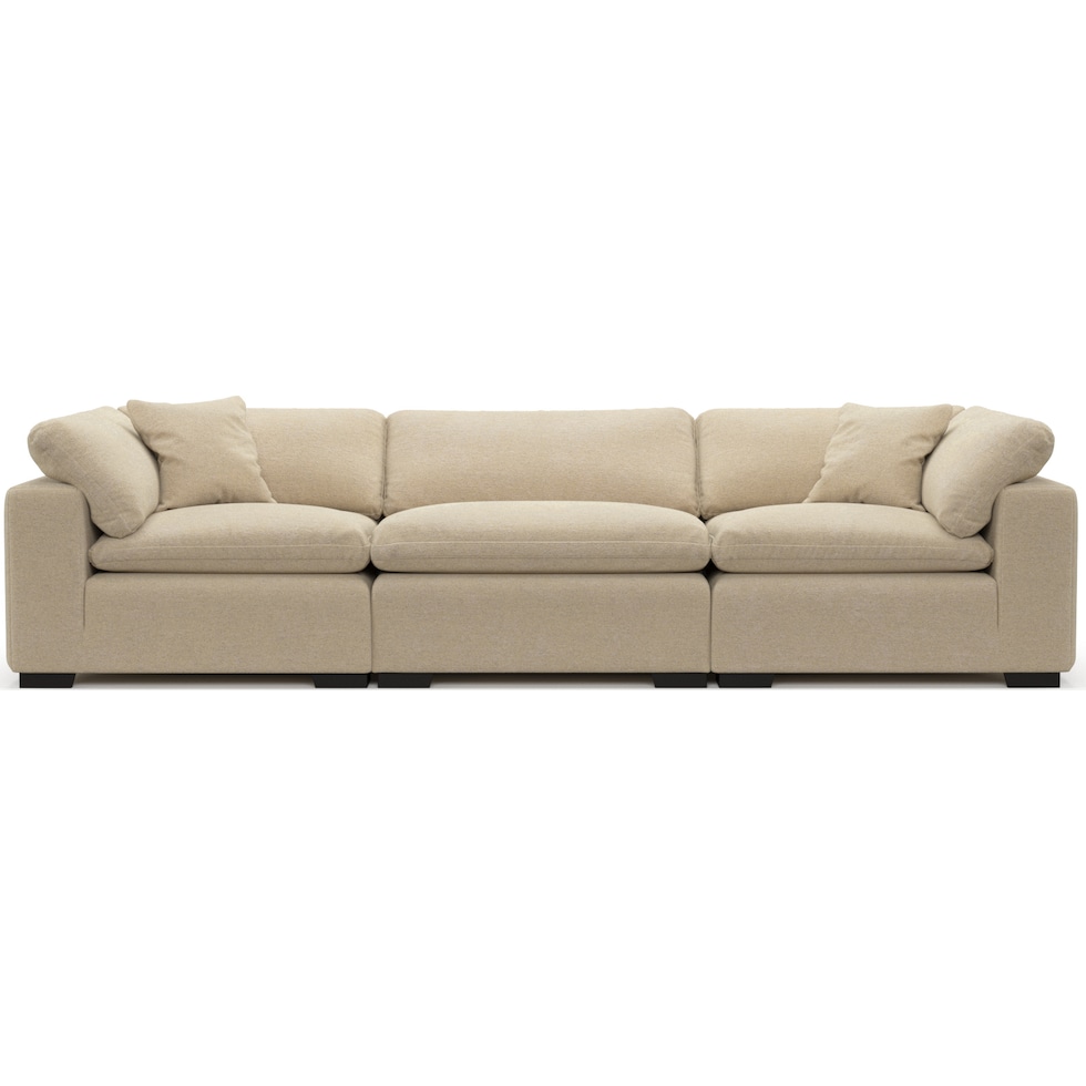 plush neutral sofa   