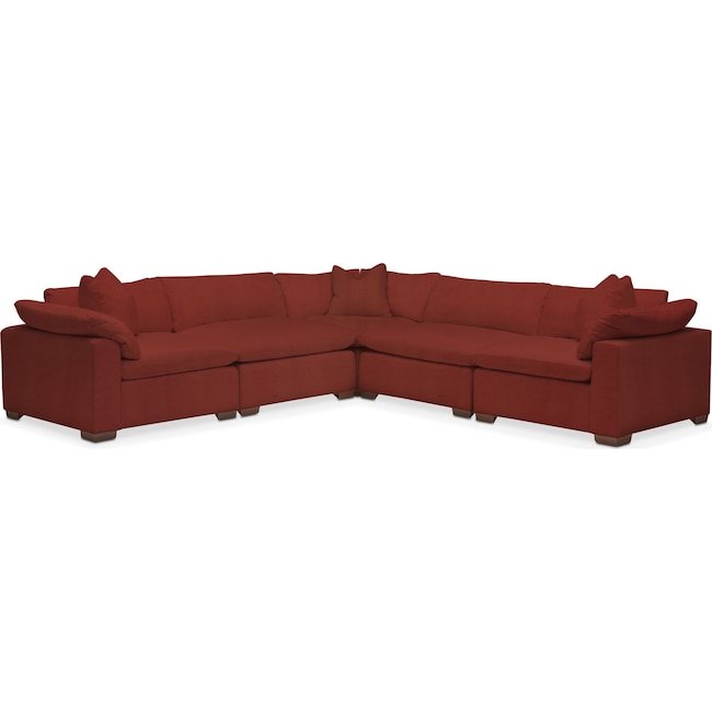 Living Room Furniture - Plush 5-Piece Sectional