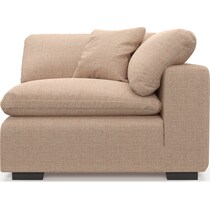 plush orange corner chair   