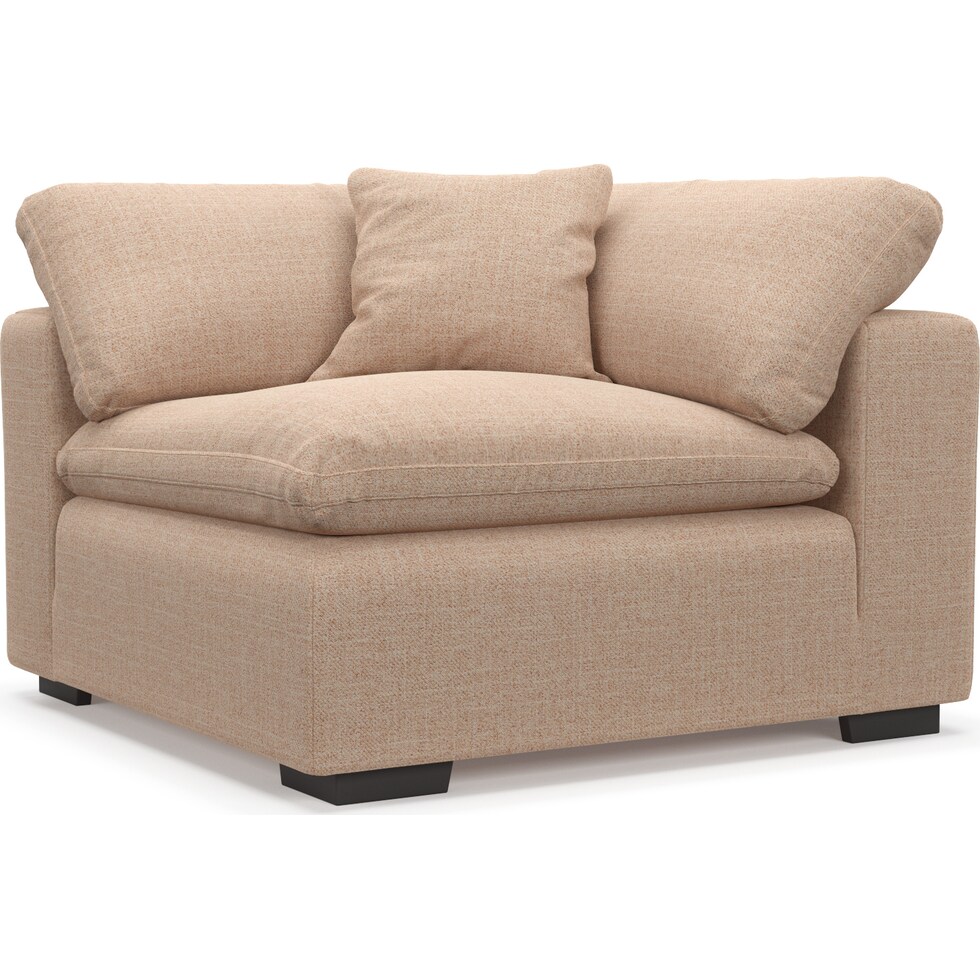 plush orange corner chair   