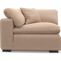 plush orange corner chair   