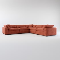 plush orange sectional web   