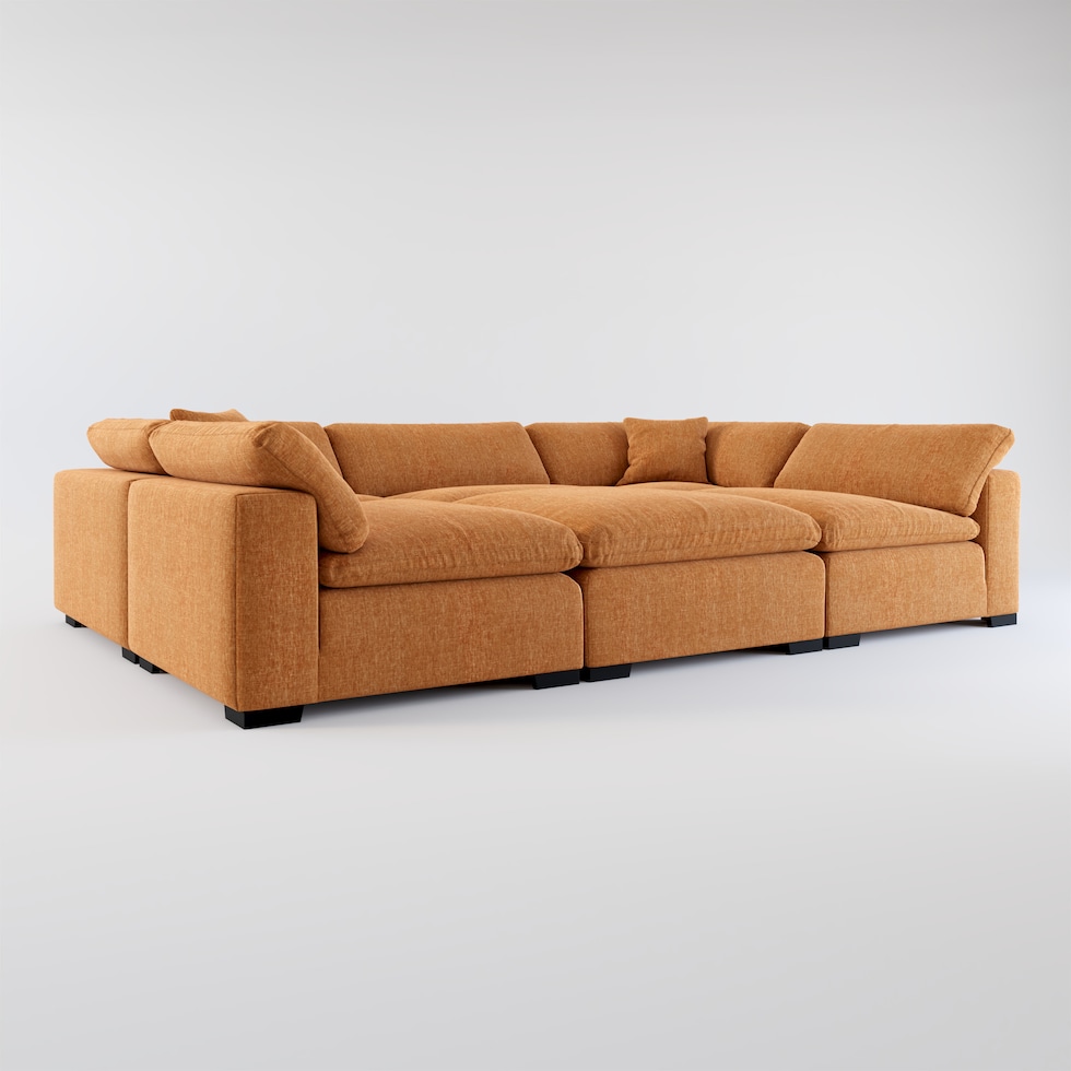 plush orange sectional web   