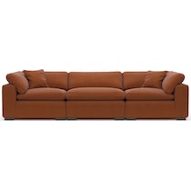 plush orange sofa   