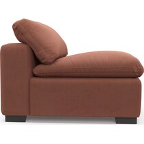 plush pink armless chair   