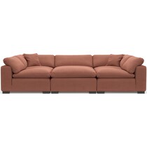 plush pink sectional   