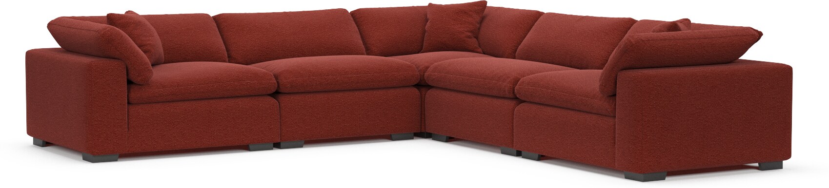 Value city red deals sectional