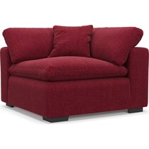 plush red corner chair   