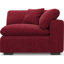 plush red corner chair   