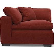 plush red corner chair   