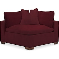 plush red corner chair   