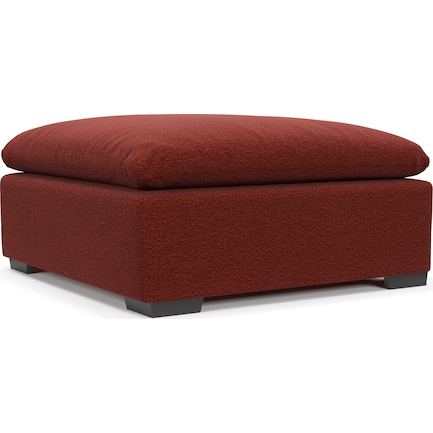 Plush Feathered Comfort Ottoman - Bloke Brick