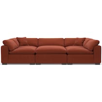 plush red sectional   