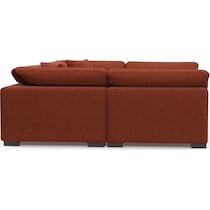 plush red sectional   