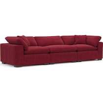 plush red sofa   