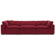 plush red sofa   