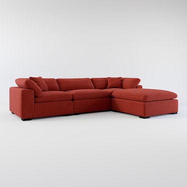 Plush 3-Piece Sofa and Ottoman