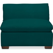 plush toscana peacock armless chair   