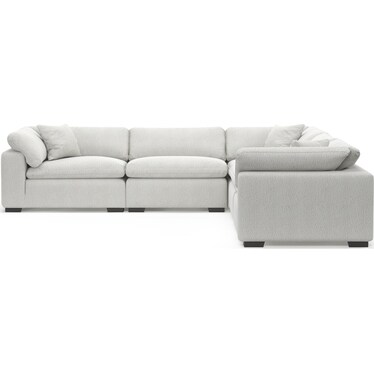 Plush Feathered Comfort 5-Piece Sectional - Bloke Snow