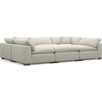 Plush Core Comfort 6-Piece Sectional - Anders Ivory