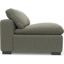 plush white armless chair   