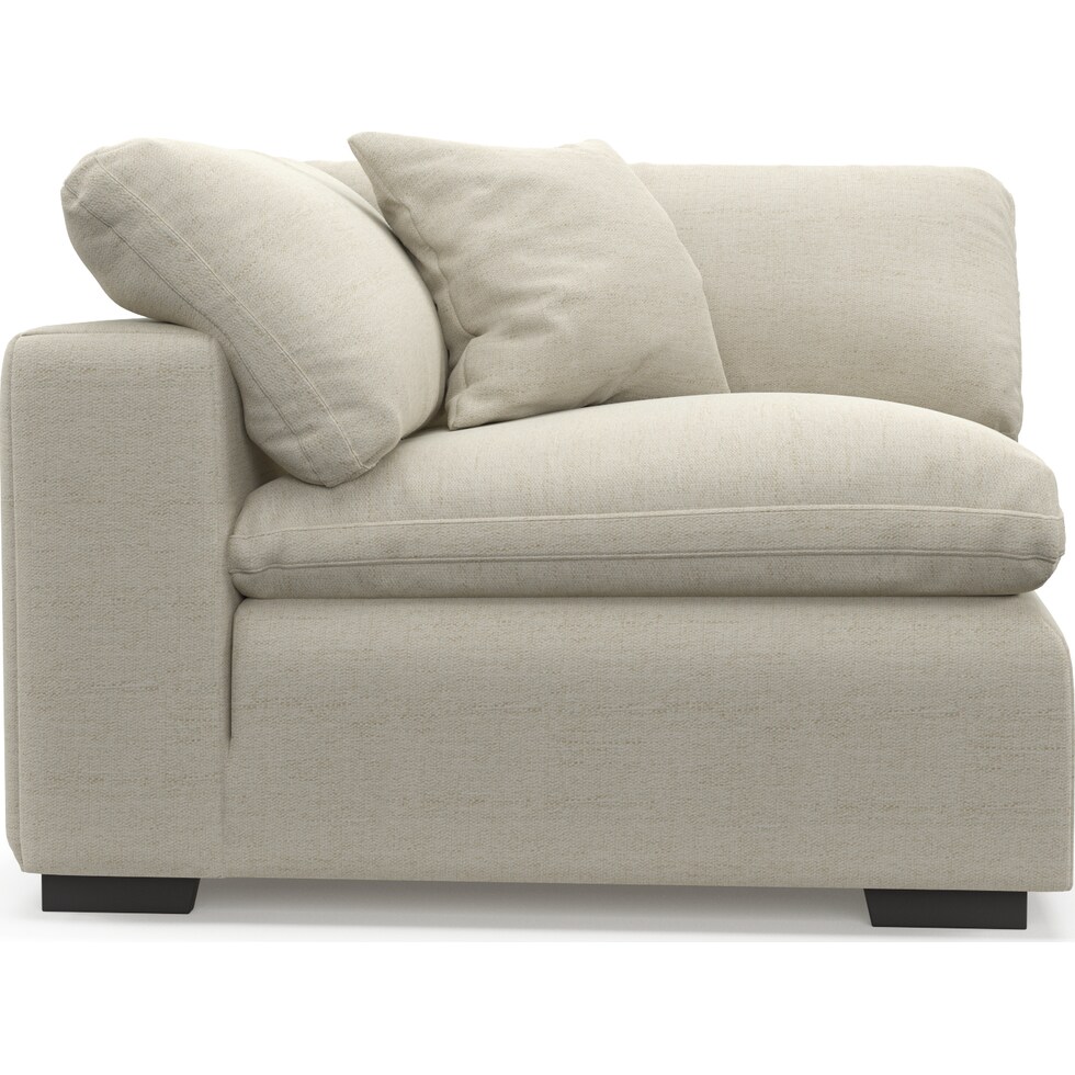 plush white corner chair   