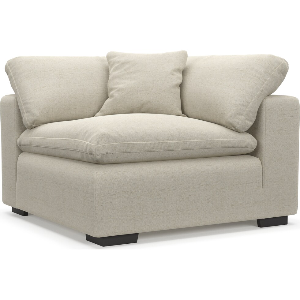 plush white corner chair   