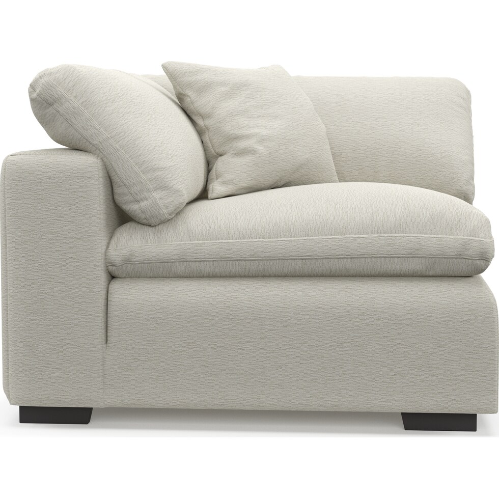 plush white corner chair   