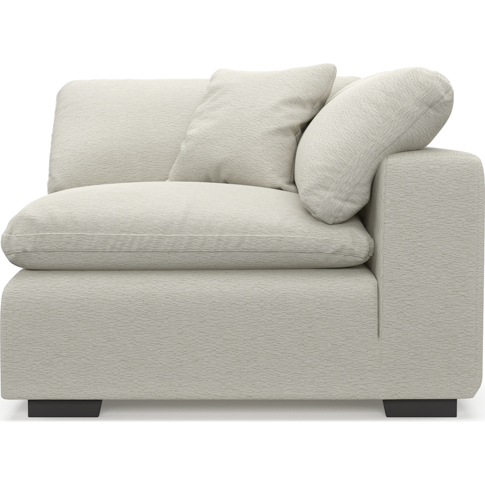 plush white corner chair   