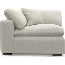 plush white corner chair   