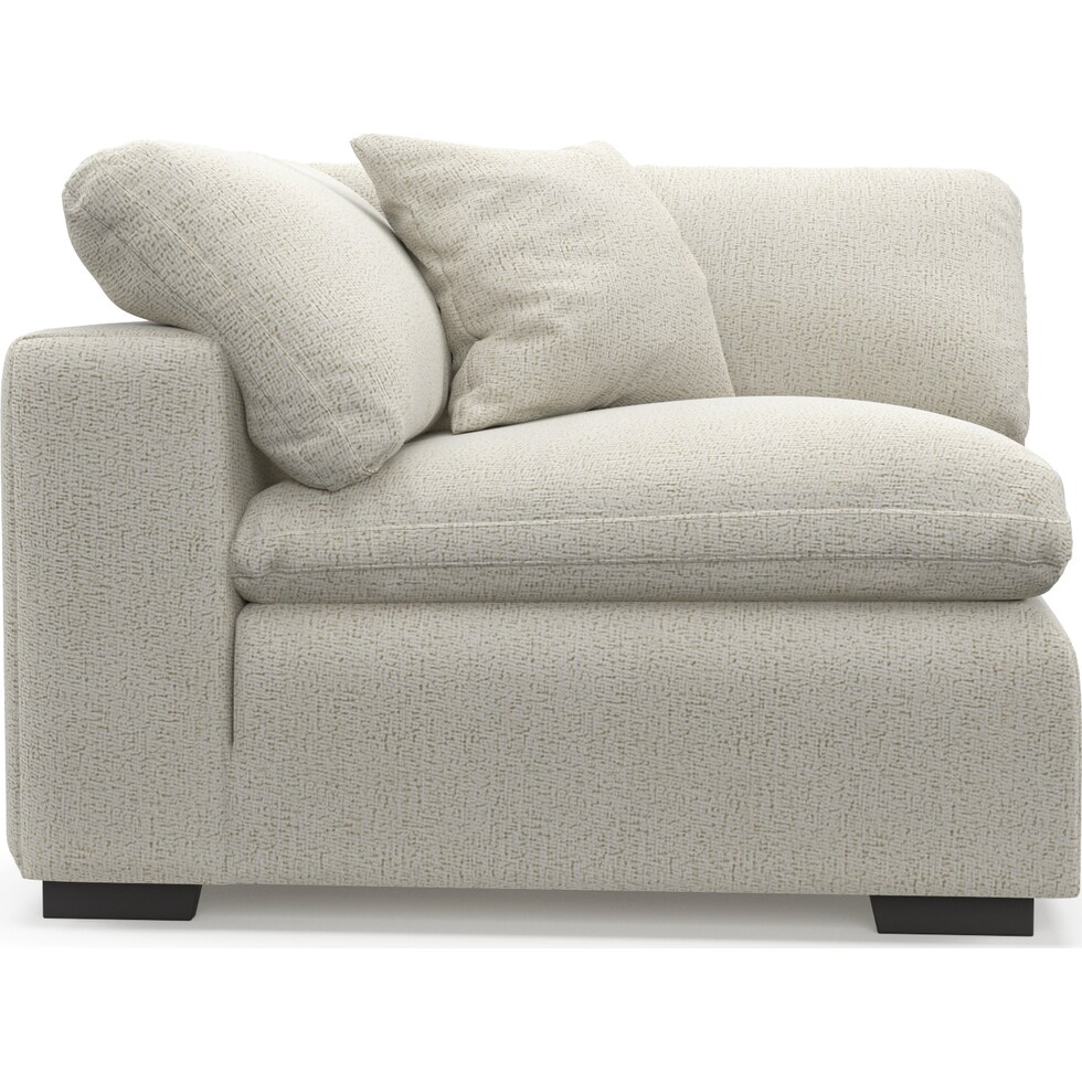 plush white corner chair   