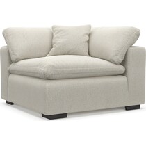 plush white corner chair   