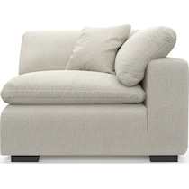 plush white corner chair   