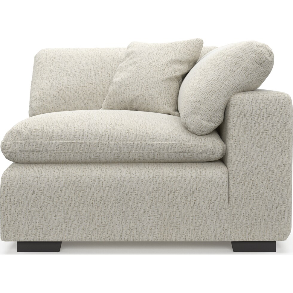 plush white corner chair   