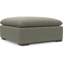 plush white ottoman   