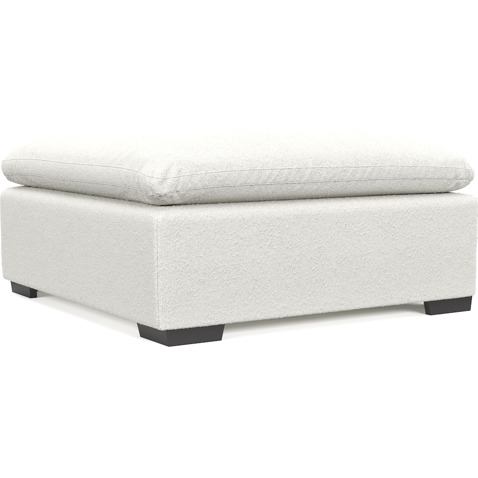 plush white ottoman web   
