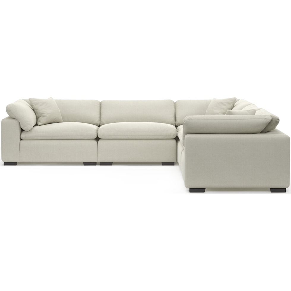 plush white sectional   